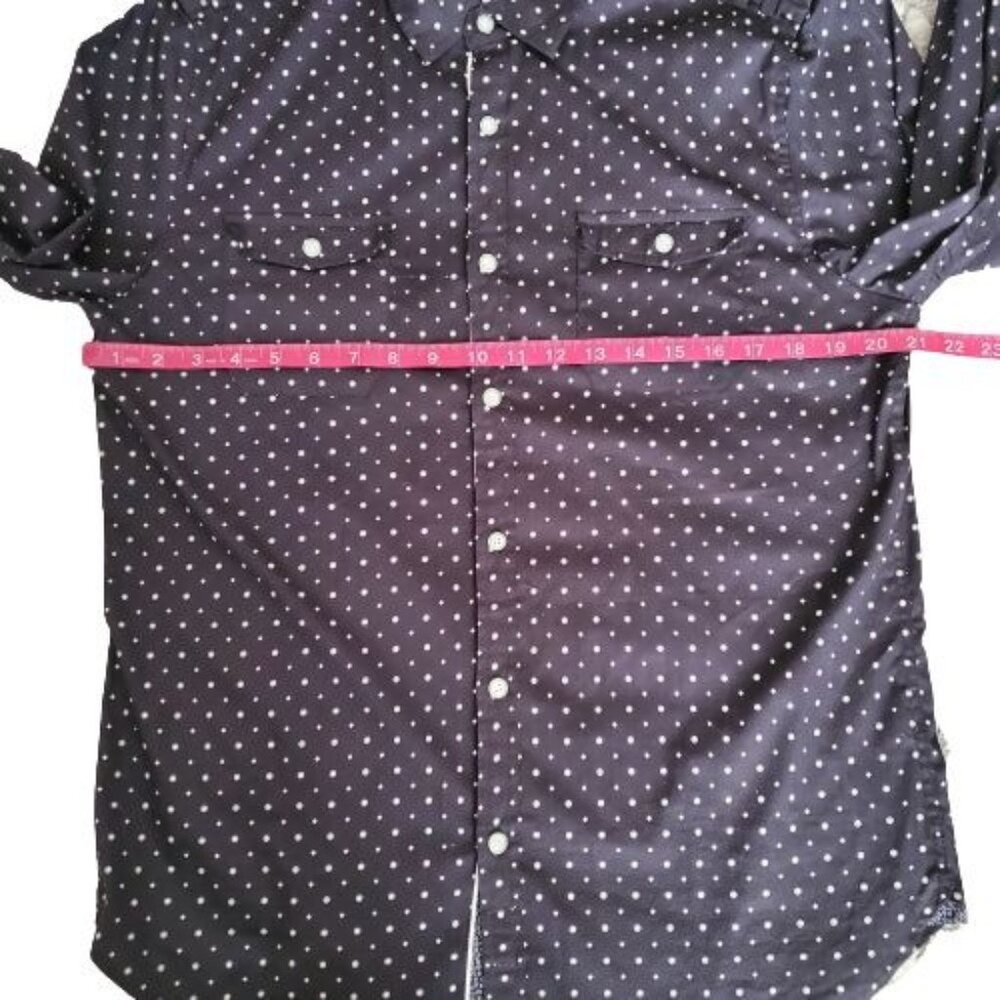 Paper Denim & Cloth Men's Polka Dot Stretch Fabric Slim Casual Shirt Size Medium - Picture 7 of 9